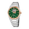 Festina Swiss Made 40mm Rivé Open Heart Green Dial Men's Watch F20061/3