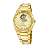 Festina Swiss Made 40mm Rivé Open Heart Beige Dial Men's Watch F20062/2