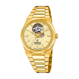 Festina Swiss Made 35mm Rivé Open Heart Beige Dial Women's Watch F20064/2