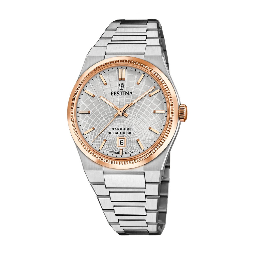 Festina Swiss Rivé 40mm Silver Dial Men's Watch F20065/1