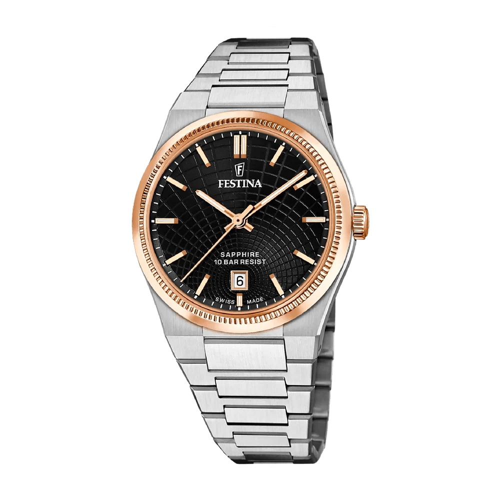 Festina Swiss Rivé 40mm Black Dial Men's Watch F20065/4