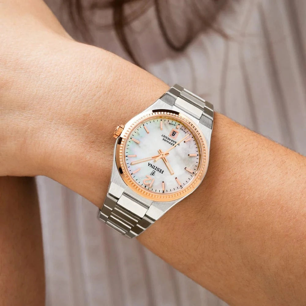 Festina Swiss Rivé 35mm Mother of Pearl Dial Women's Watch F20066/1