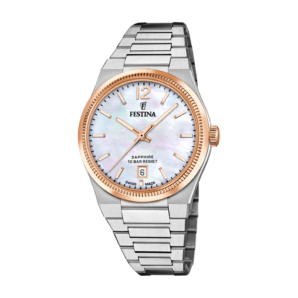 Festina Swiss Rivé 35mm Mother of Pearl Dial Women's Watch F20066/1