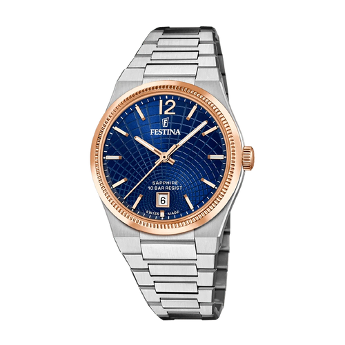 Festina Swiss Rivé 35mm Blue Dial Women's Watch F20066/3