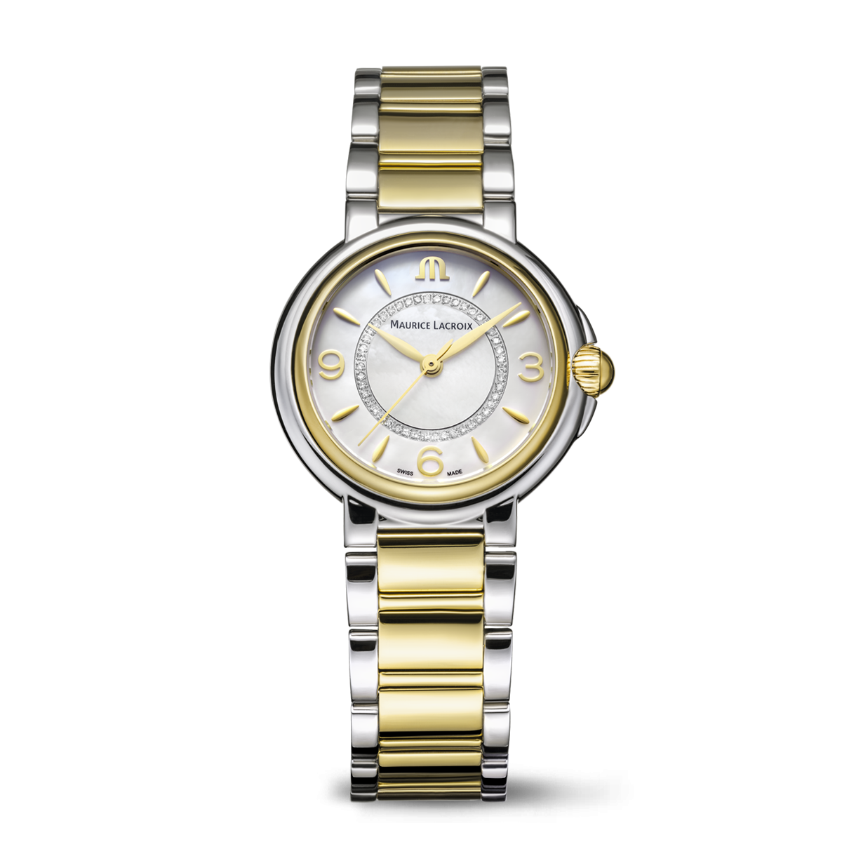 Maurice Lacroix FIABA 32mm Duotone White Mother of Pearl Dial Women's Watch FA1104-SSY13-B20-1