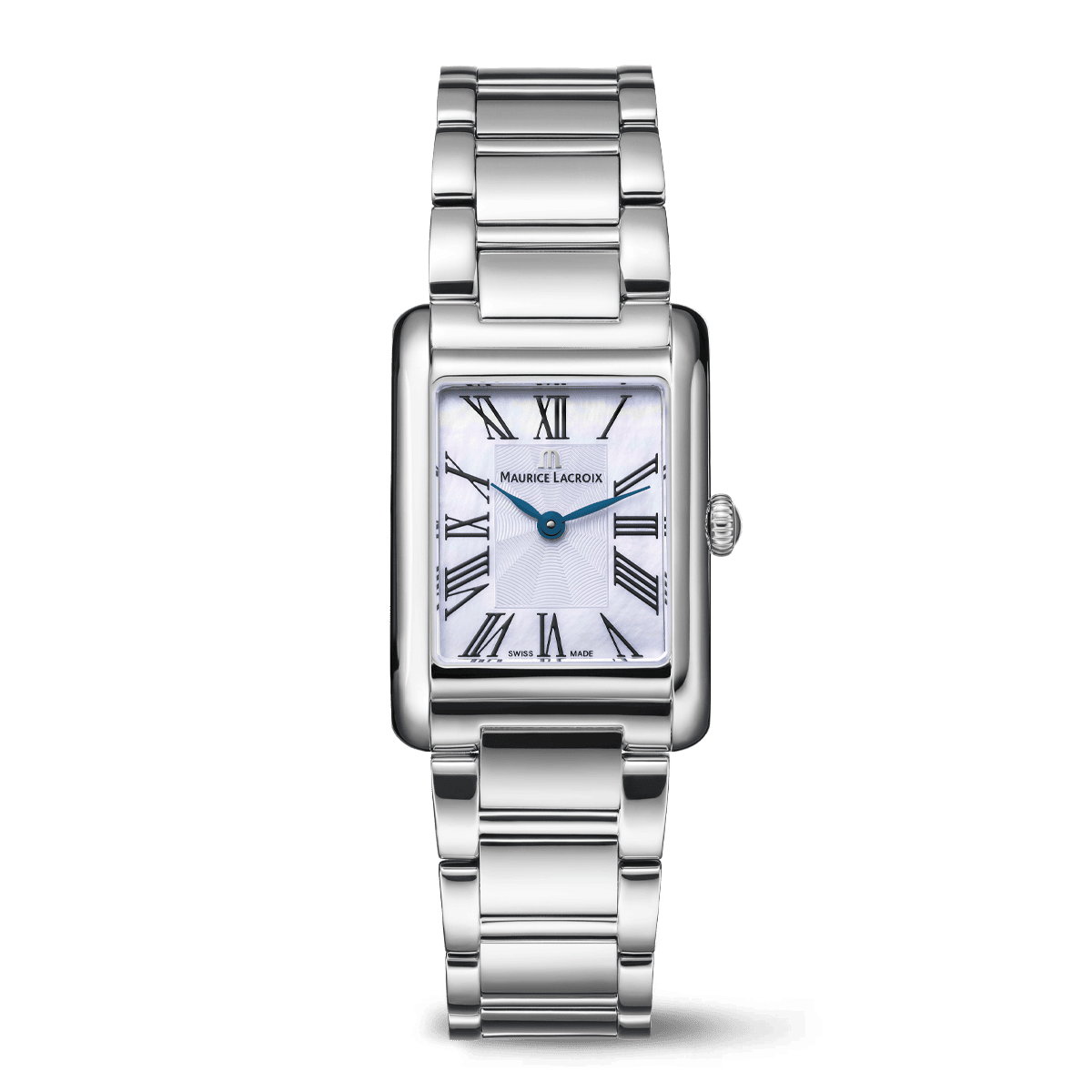 Maurice Lacroix FIABA Square 24mm White Mother of Pearl Dial Women's Watch FA1205-SS002-160-1