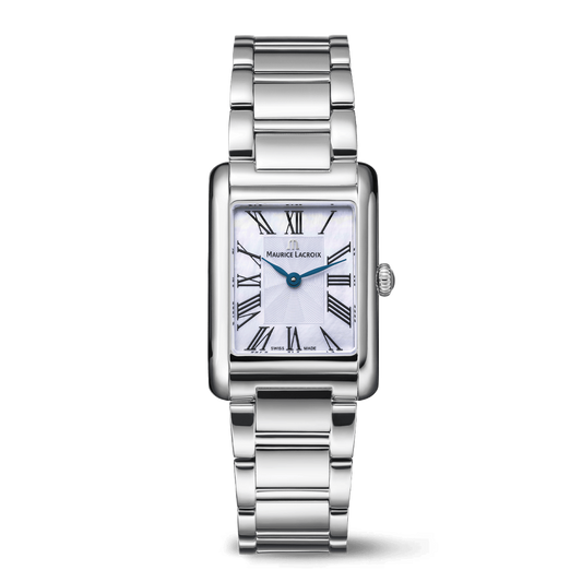 Maurice Lacroix FIABA Square 24mm White Mother of Pearl Dial Women's Watch FA1205-SS002-160-1