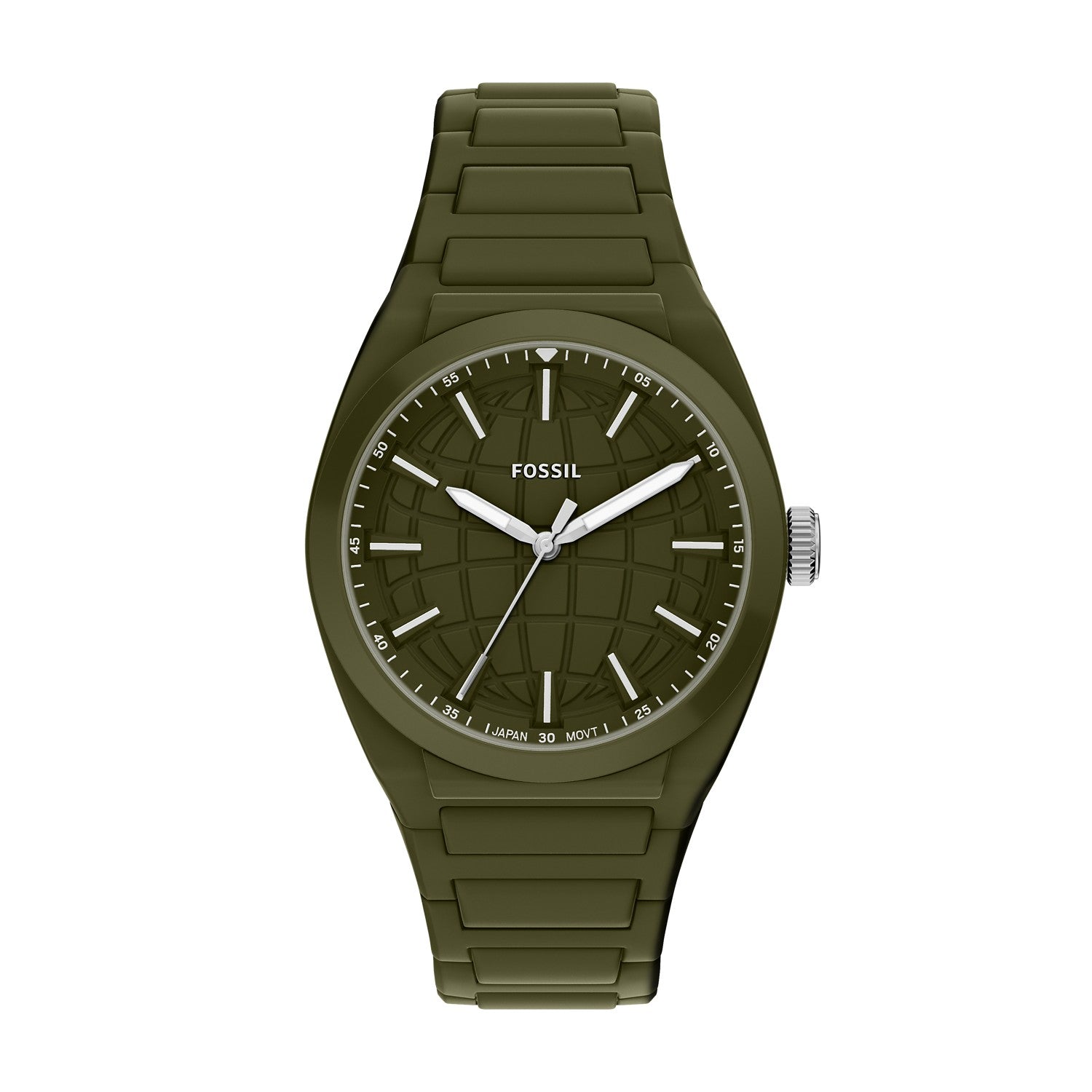 Fossil Everett 42mm Olive Green Dial Men's Watch FS6178