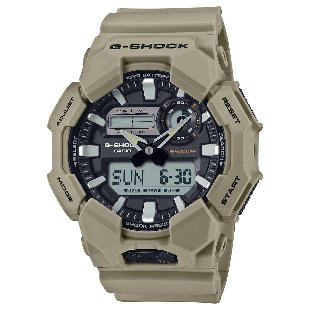 G-Shock Analog-Digital 10-Year Battery Beige Men's Watch GA010-5A