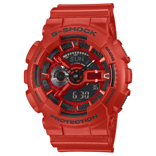 G-Shock Analog-Digital 110 Series 51.2mm Black/Digital Dial Men's Watch GA110RRB-4A