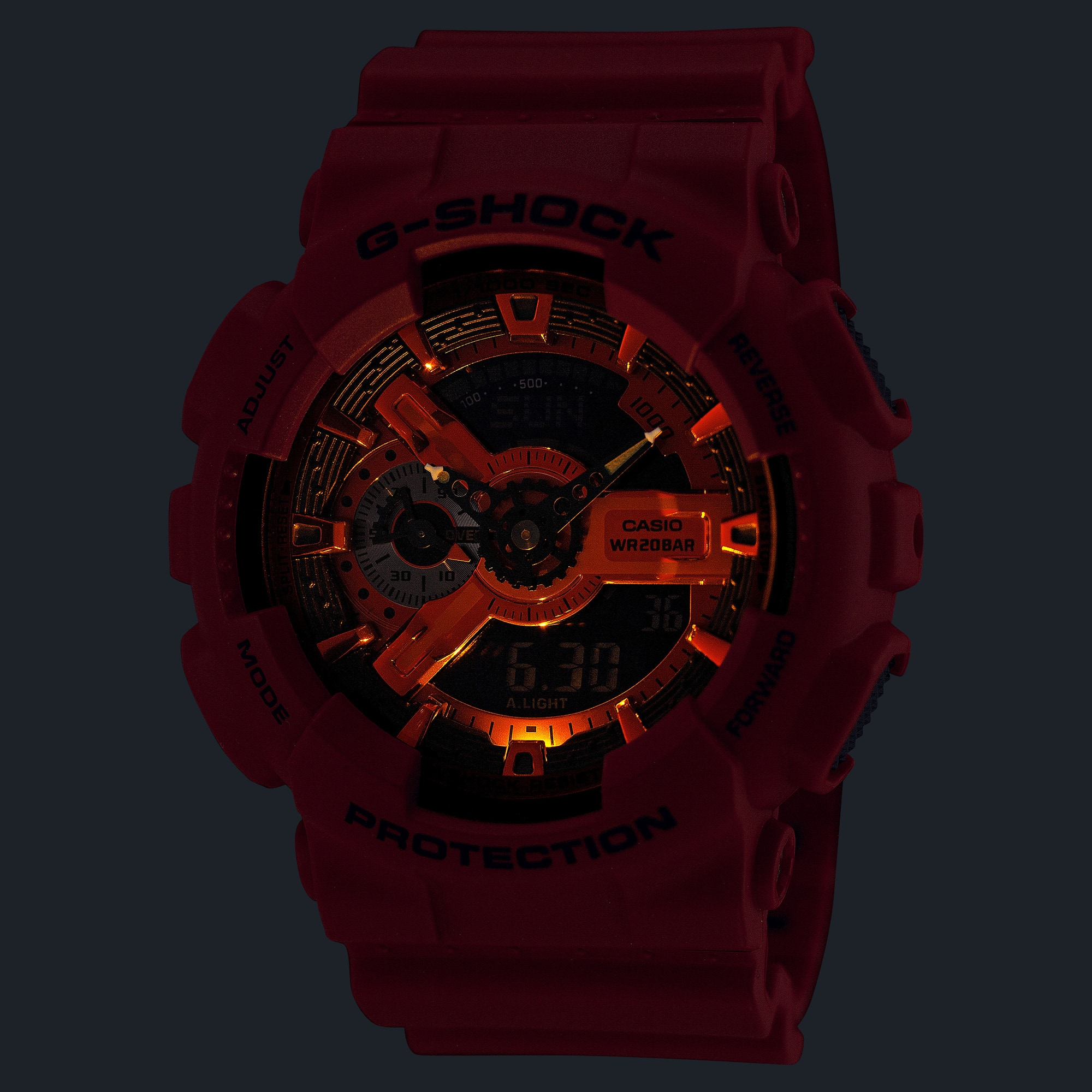 G-Shock Analog-Digital 110 Series 51.2mm Black/Digital Dial Men's Watch GA110RRB-4A