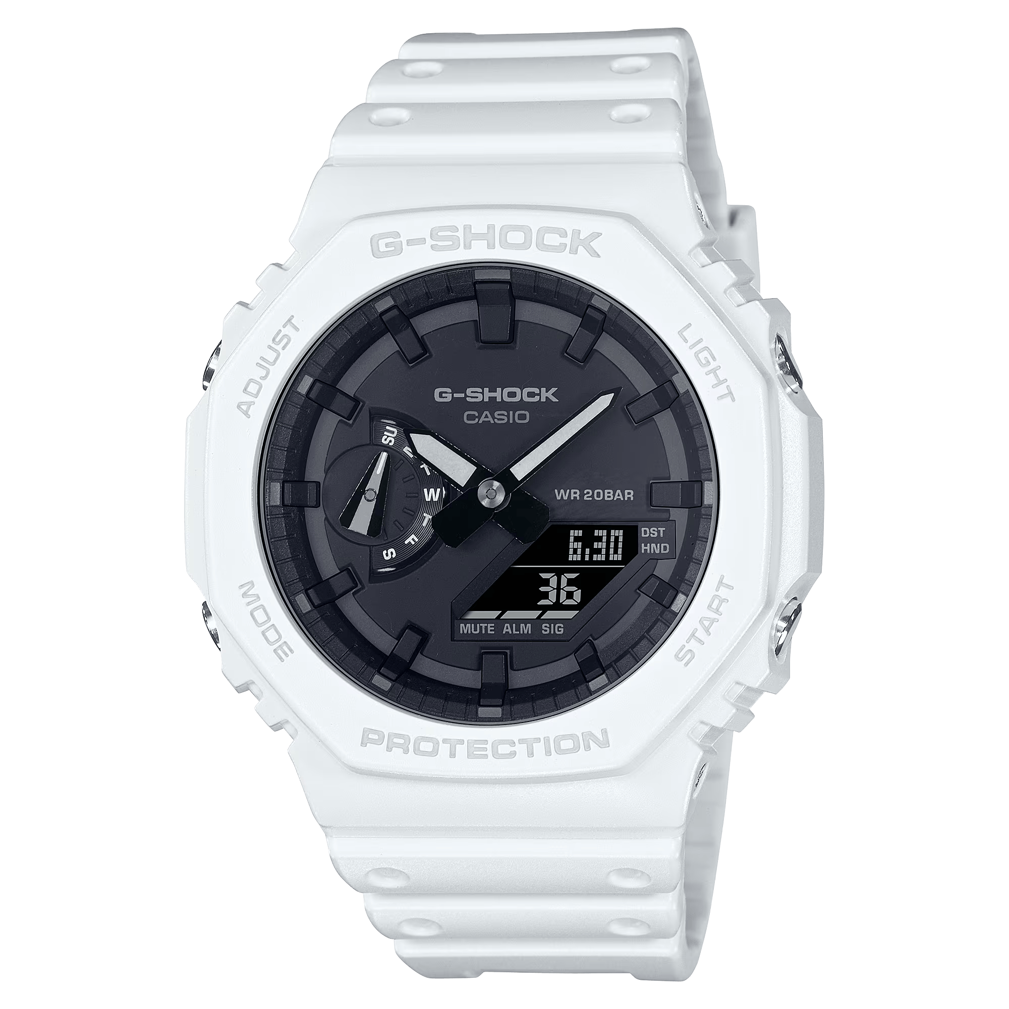 G-Shock GA-2100 Series 45.4mm Black/Digital Dial Men's Watch GA2100-7A