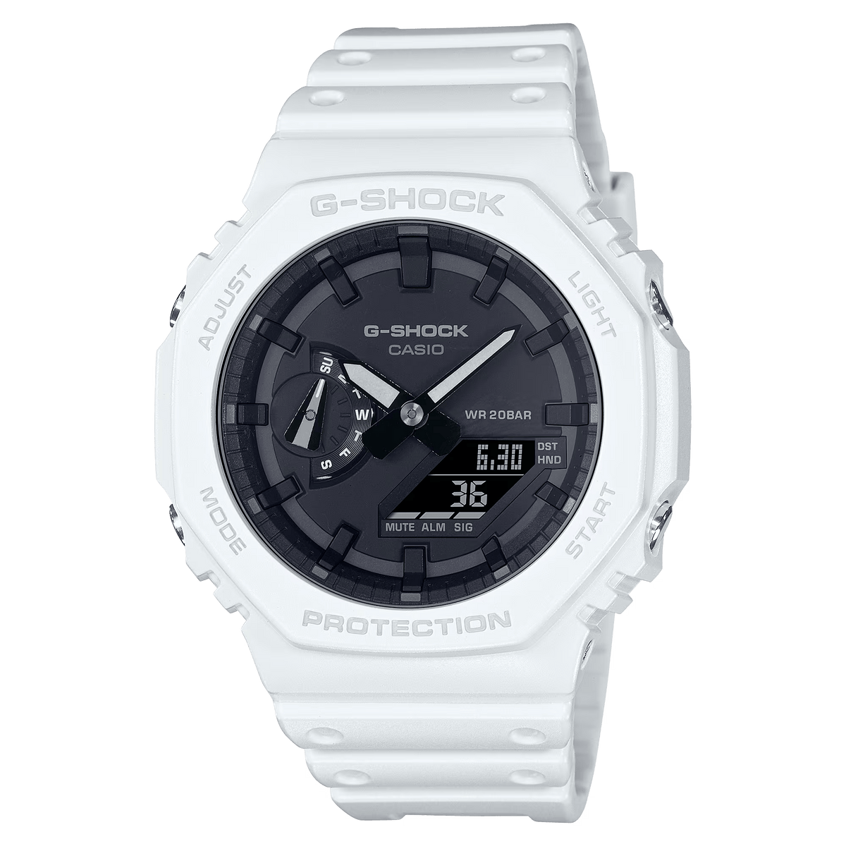 G-Shock GA-2100 Series 45.4mm Black/Digital Dial Men's Watch GA2100-7A