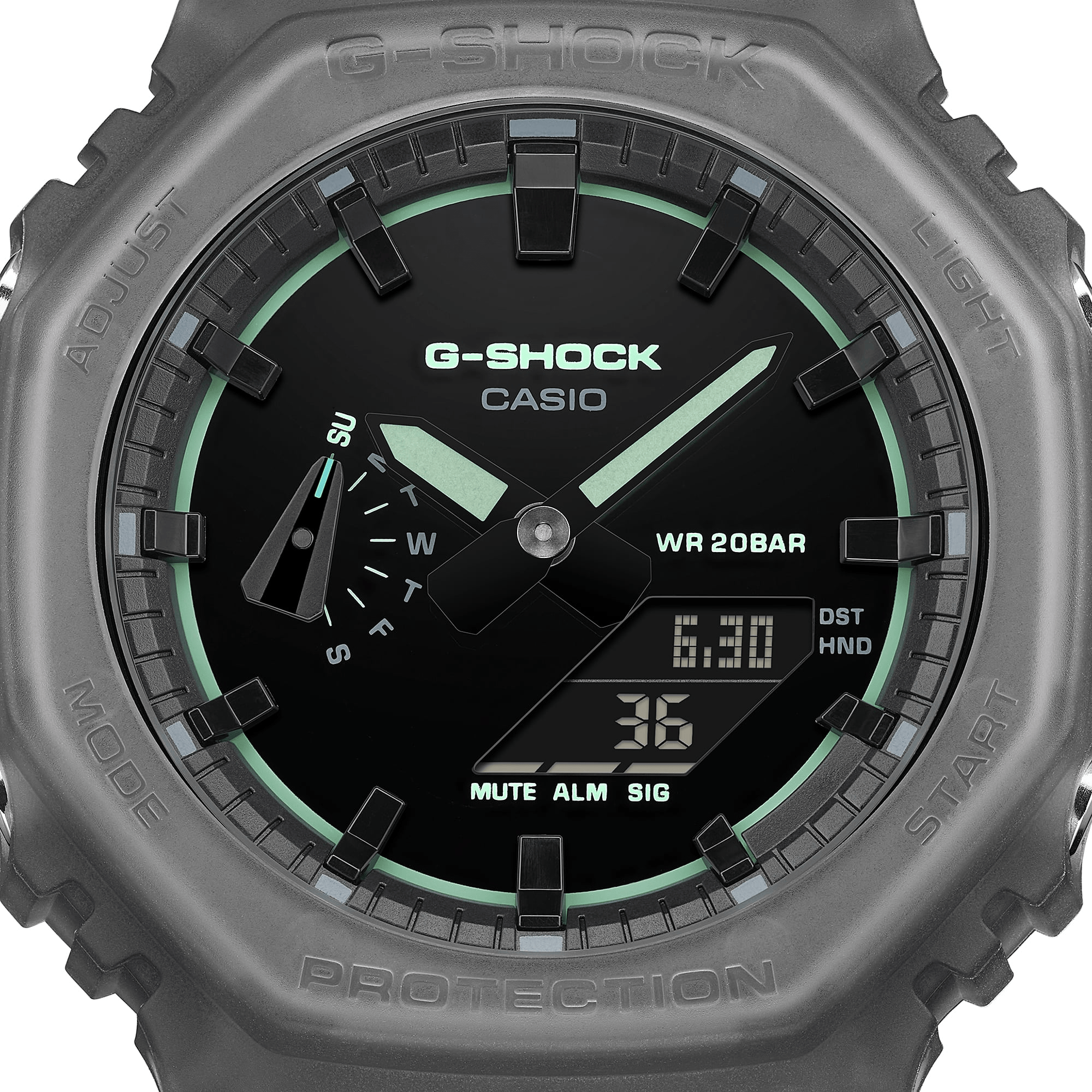 G-Shock Analog-Digital 2100 Series 45.4mm Black/Digital Dial Men's Watch GA2100K-1A