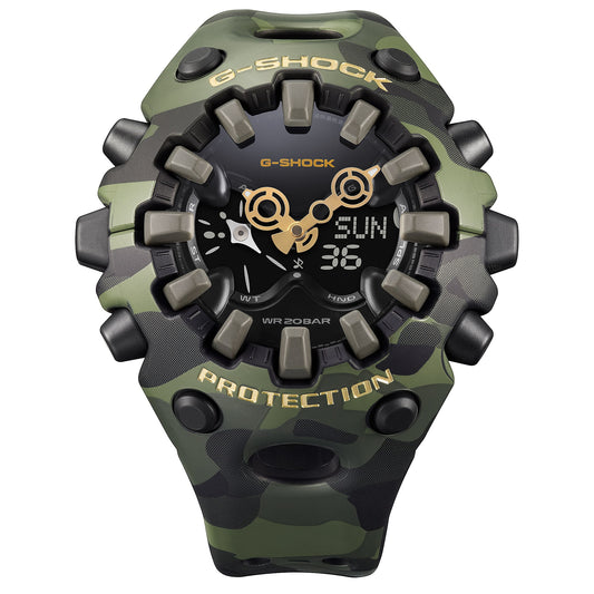 G-Shock GA-V01 Bold Camo Analog-Digital 58mm Green Dial Men's Watch GAV01CMG-3A