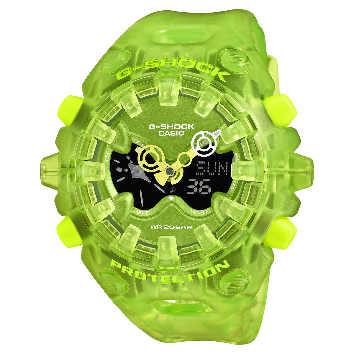G-Shock Analog-Digital GA-V01 Series 58.2mm Neon Green-Digital Dial Men's Watch GAV01SKE-3A