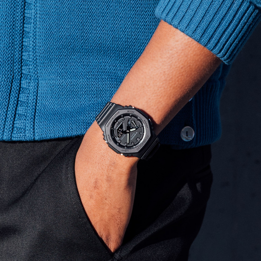 G-Shock GA-2100 Series 45.4mm Black/Digital Dial Men's Watch GA2100-1A1