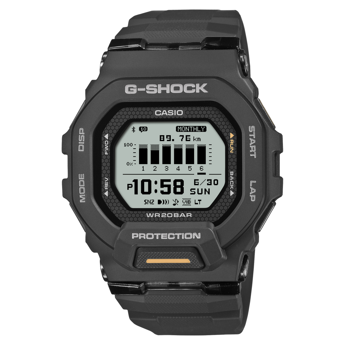 G-Shock MOVE GBD-200 Series 45.9mm Black/Digital Dial Men's Watch GBD200-1A1