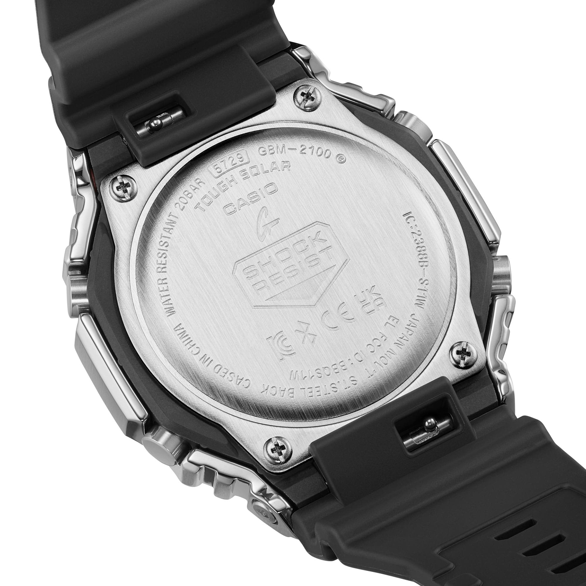 G-Shock G-STEEL Black Dial Black Rubber Strap Men's Watch GBM2100-1A