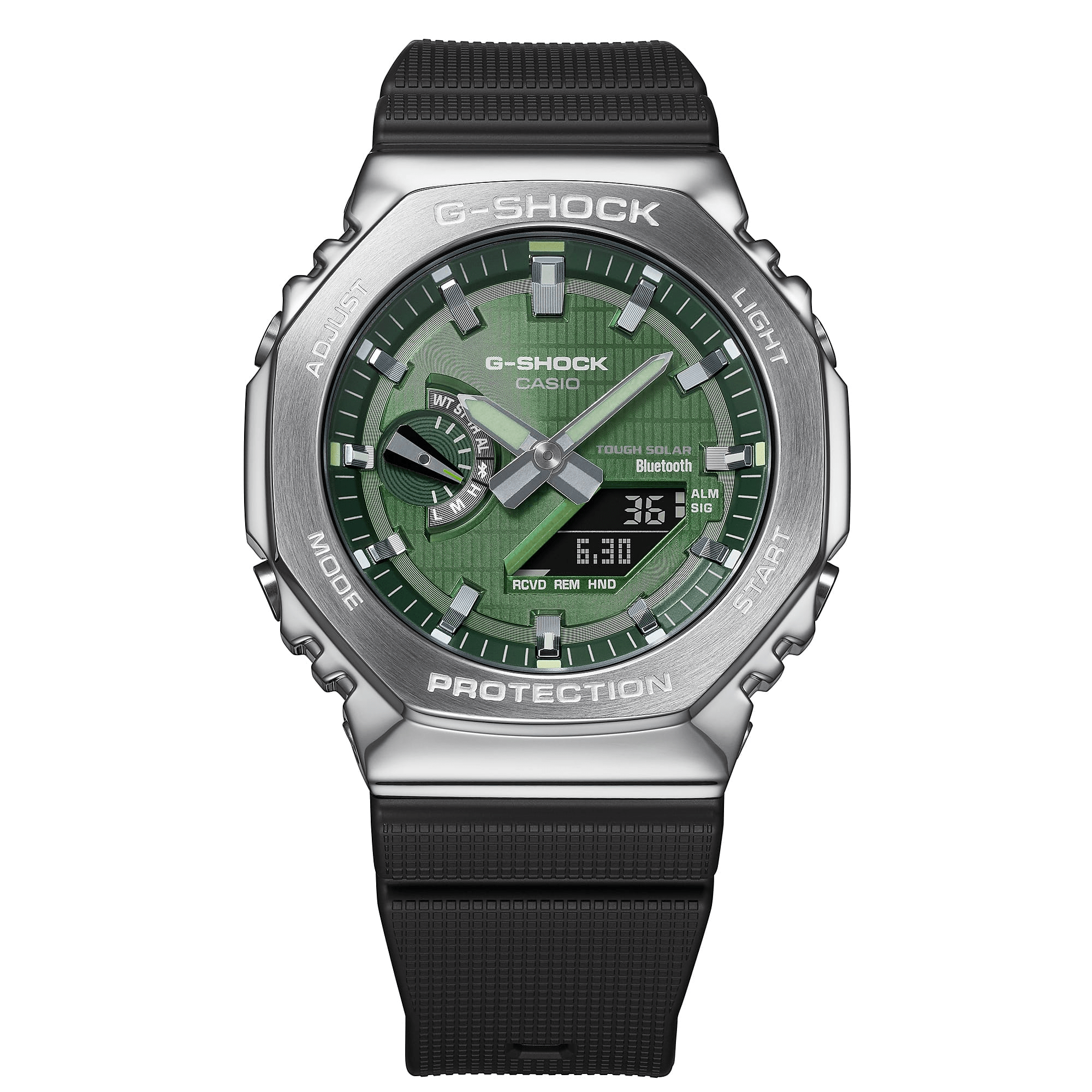G-Shock G-STEEL Green Dial Black Strap Men's Watch GBM2100A-1A3