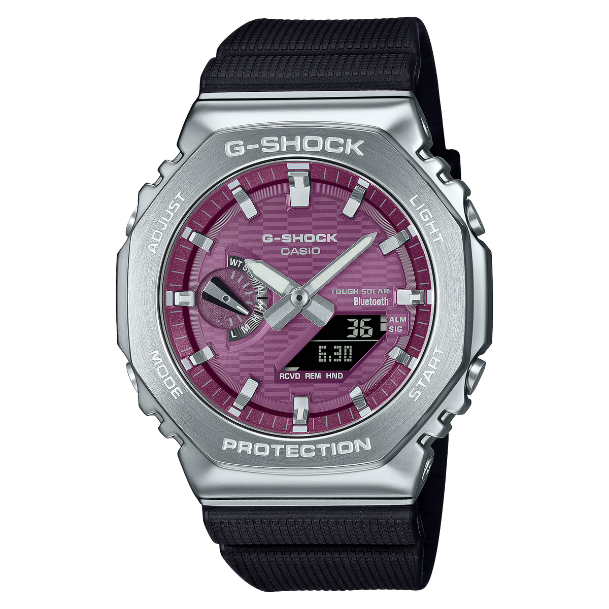 G-Shock G-STEEL 2100 Series 44.4mm Burgundy Dial Men's Watch GBM2100A-4B