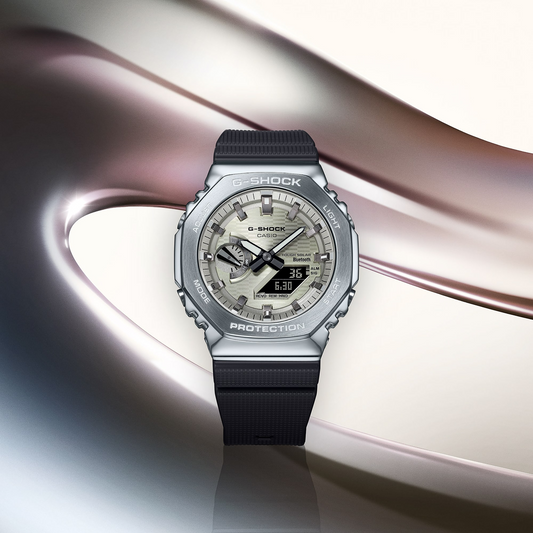 G-Shock G-STEEL 2100 Series 44.4mm Light Yellow Gold Dial Men's Watch GBM2100A-8B