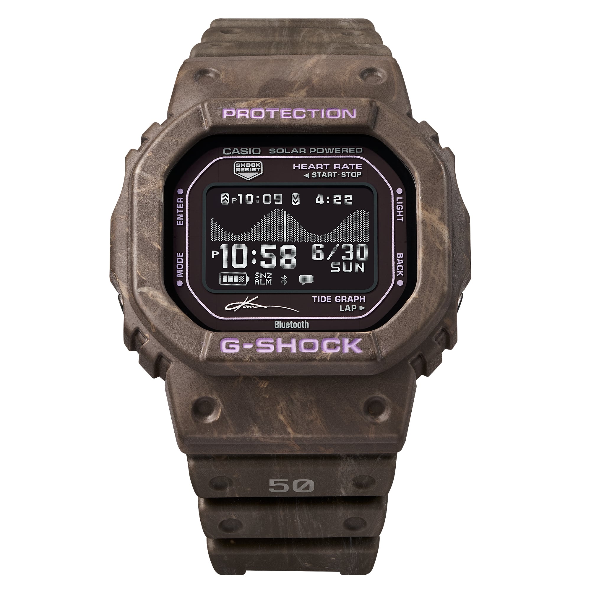 G-Shock G-LIDE Kanoa Igarashi Signature 44.5mm Brown Dial Men's Watch GBX-H5600KI-5
