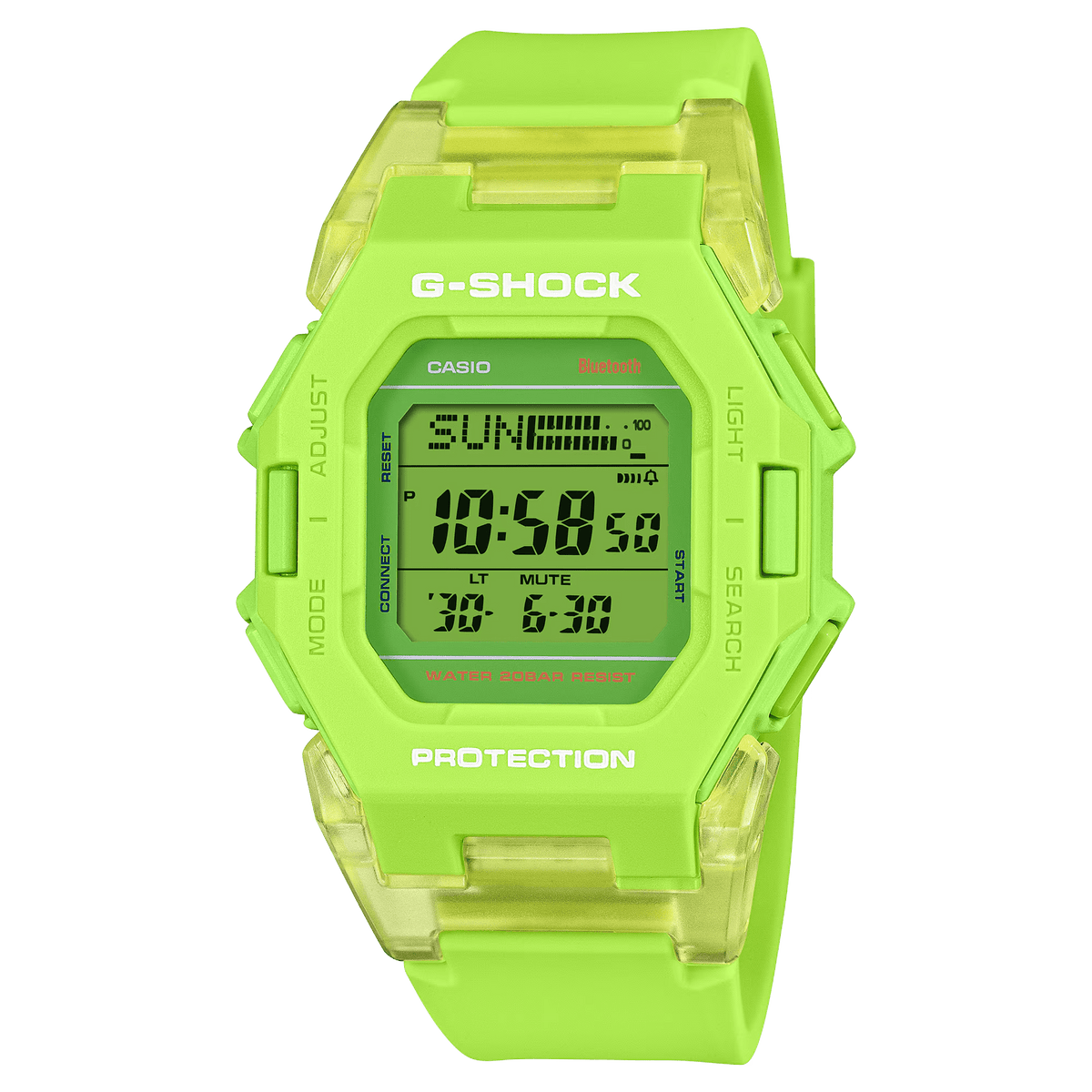 G-Shock Digital 41.5mm Fluorescent Green Men's Watch GDB500S-3