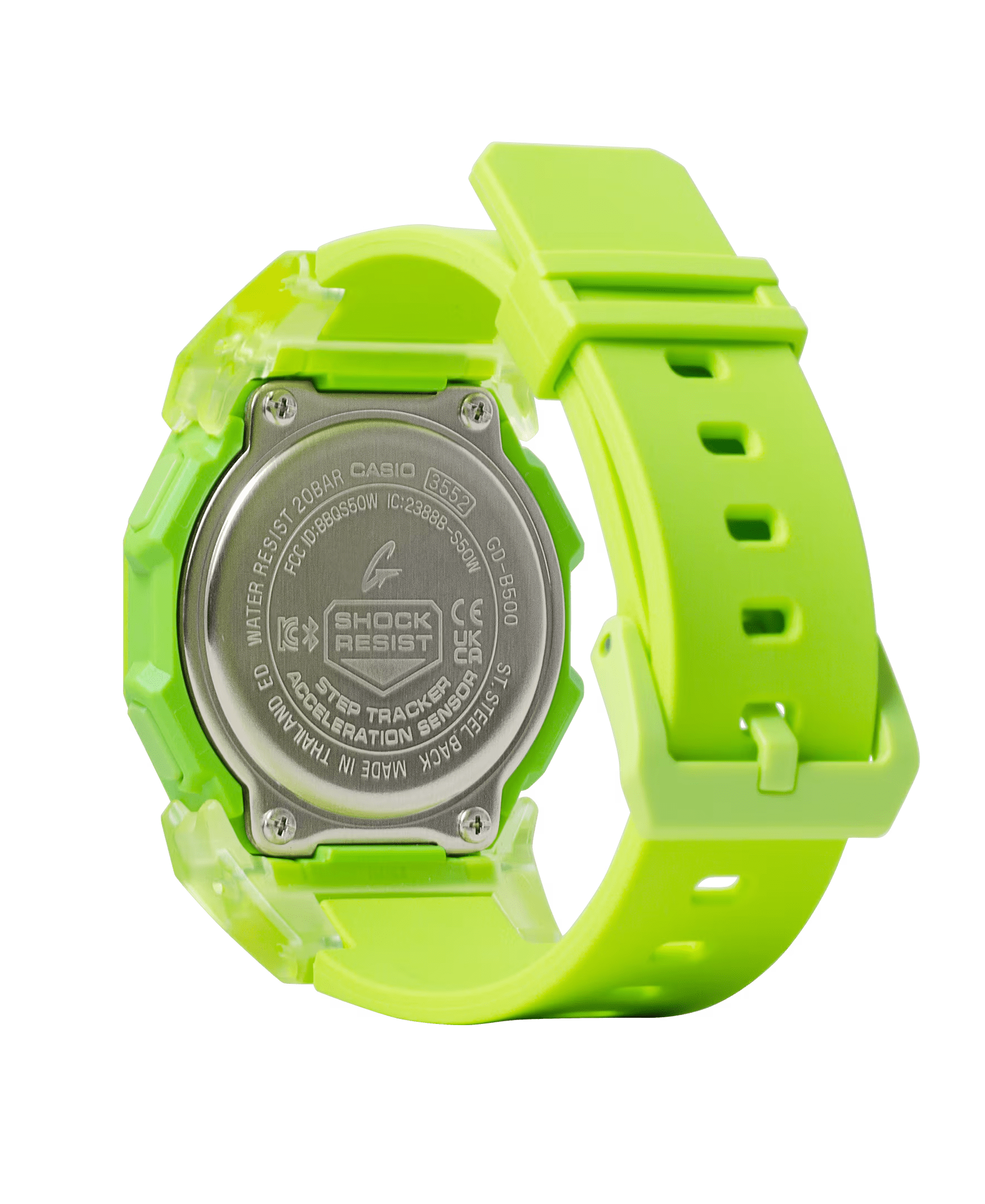 G Shock Digital 41.5mm Fluorescent Green Men s Watch GDB500S 3 Time Machine Plus