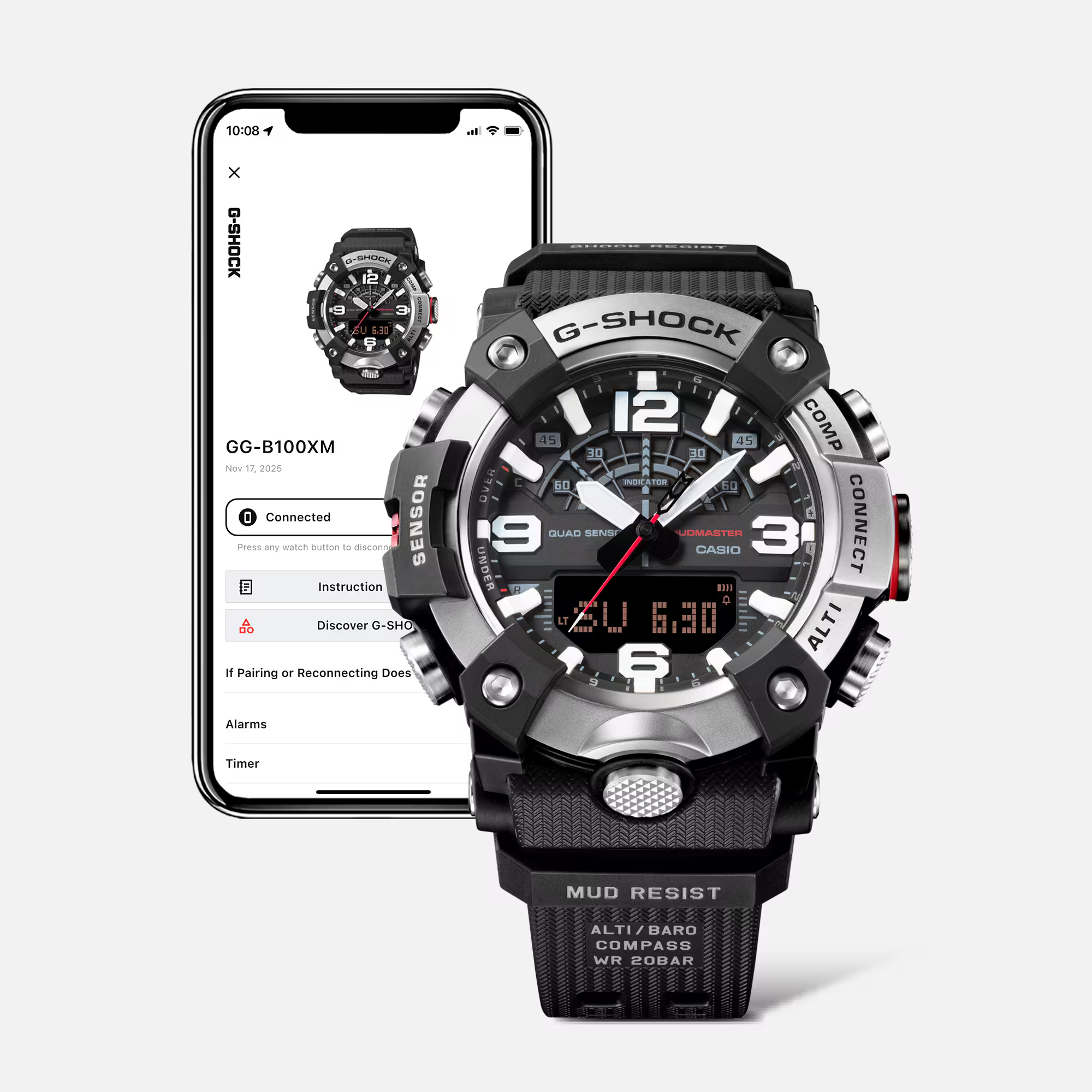 G-Shock Master of G-Land Mudmaster 51.3mm Black Dial Men's Watch GGB100XMB-1A