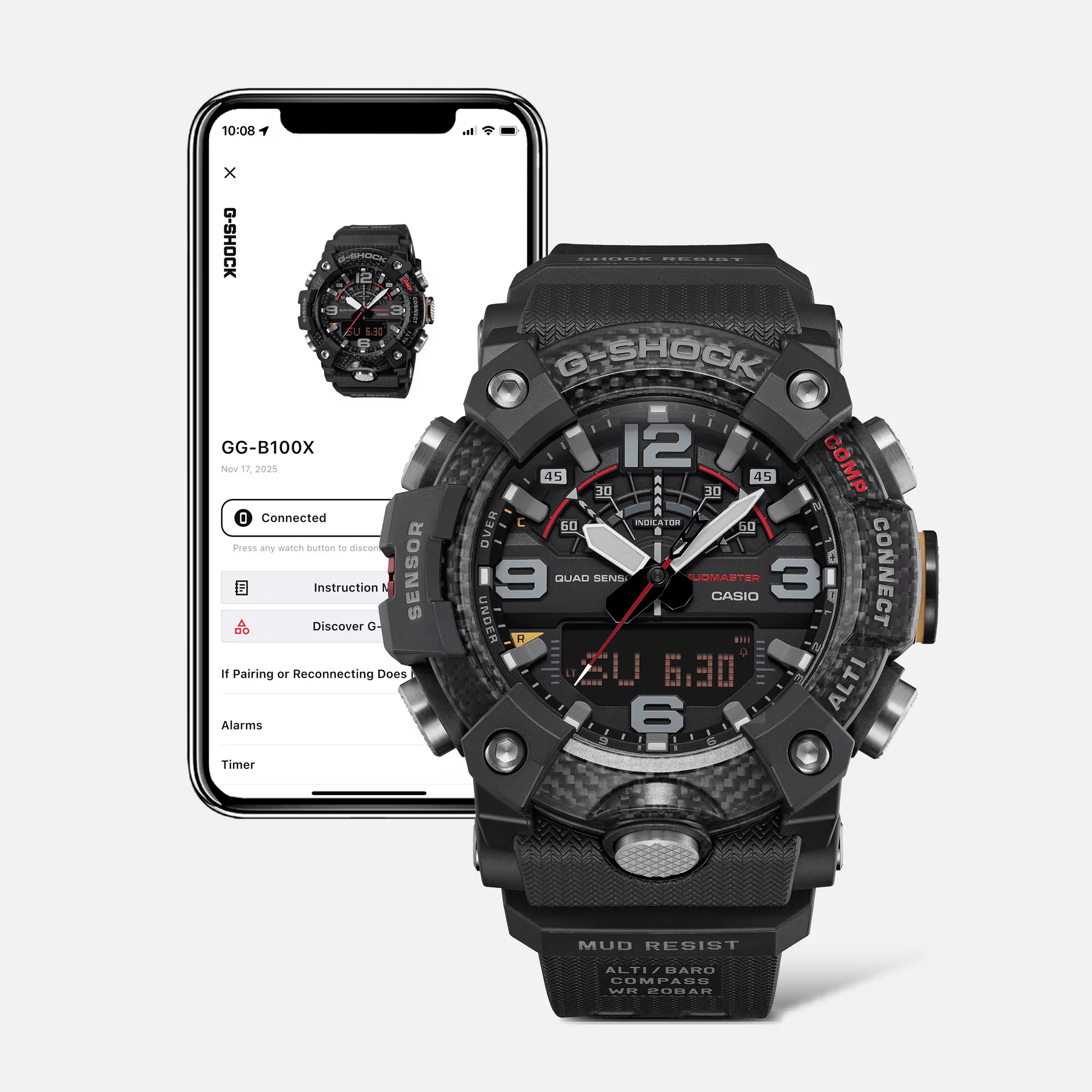 G-Shock Master of G-Land Mudmaster 51.3mm Black Dial Men's Watch GGB100X-1A9