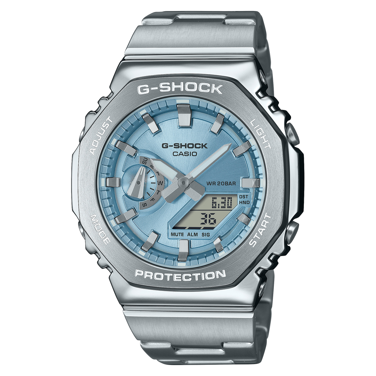 G-Shock G-STEEL Analog-Digital Full Metal Light Blue Men's Watch GM2110D-2A