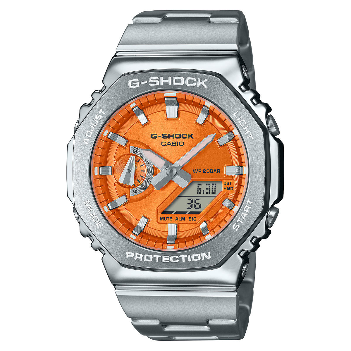 G-Shock G-STEEL Analog-Digital Orange Dial Steel Men's Watch GM2110D-4A