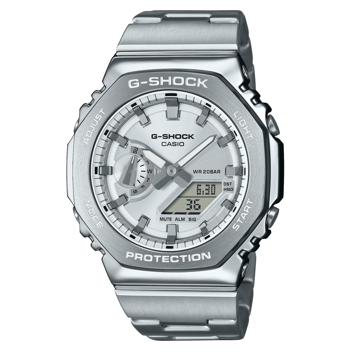 G-Shock G-STEEL Analog-Digital Silver Dial Steel Men's Watch GM2110D-7A