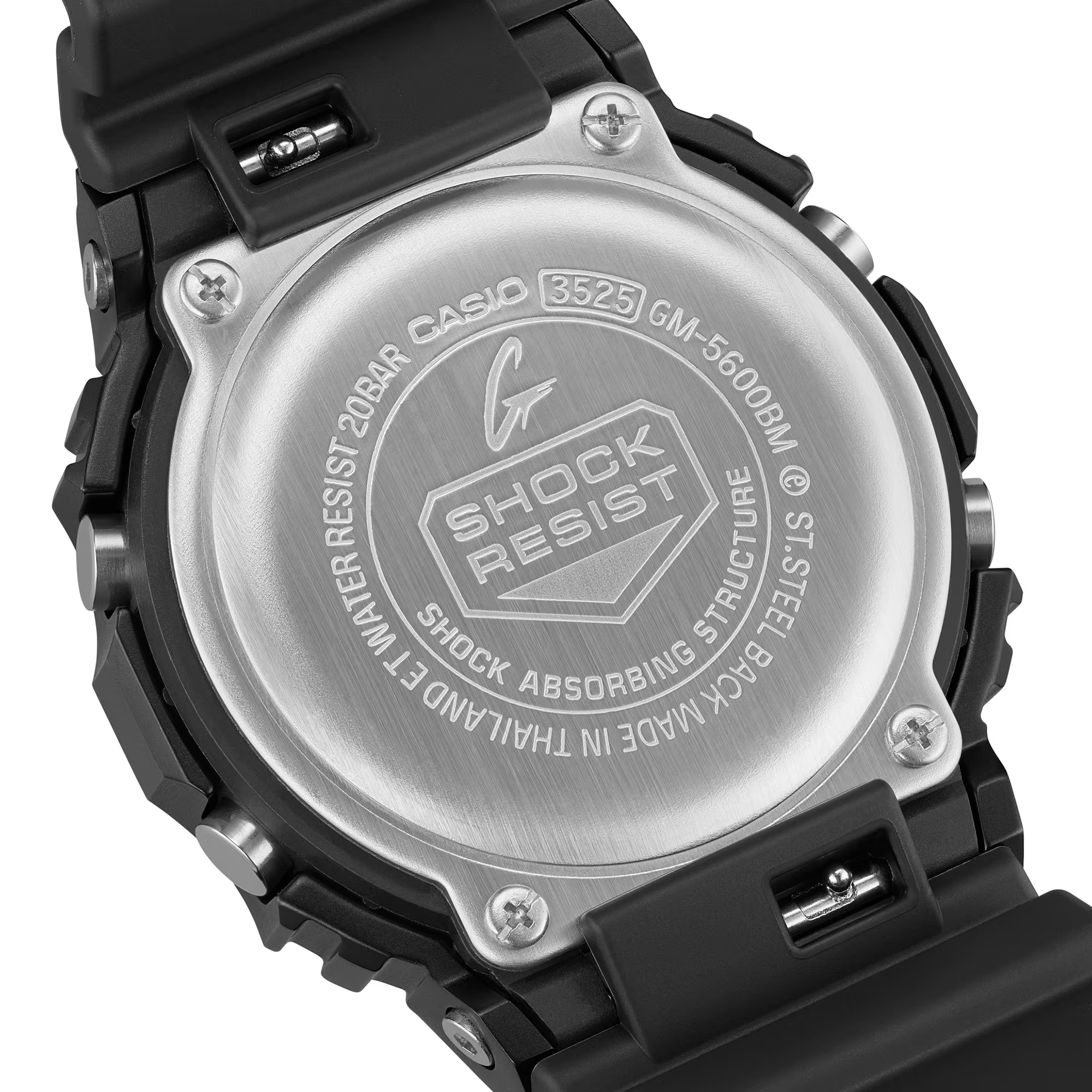 G-Shock G-Steel 5600 Series 43.2mm Black-Digital Dial Men's Watch GM5600BM-1
