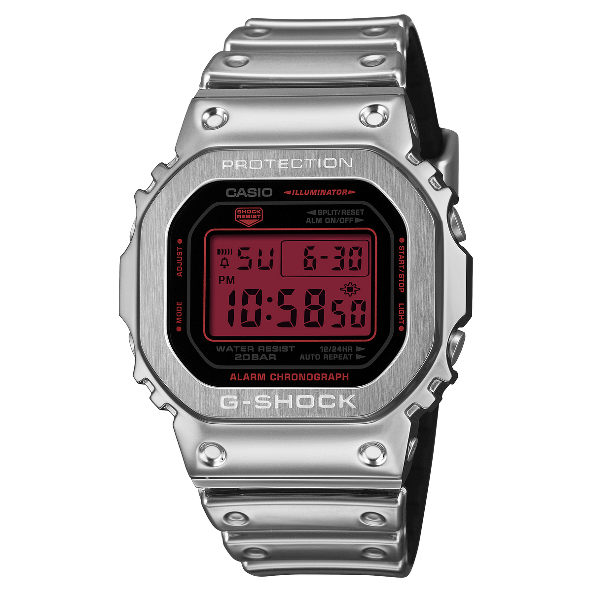 G-Shock Digital 5600 Series 43.2mm Red/Black-Digital Dial Men's Watch GM5600YRA-8