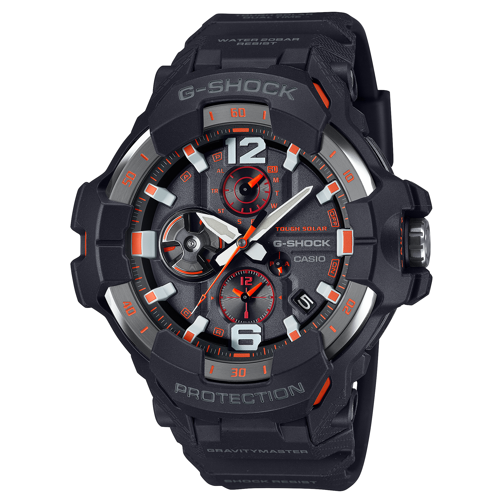 G-Shock Master of G GRAVITYMASTER Black-Orange Men's Watch GRB300-1A4