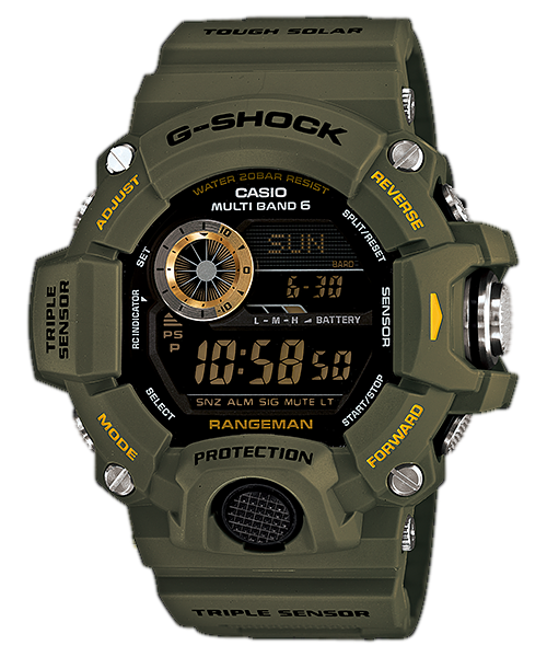 G-Shock Master of G-Land GW-9400 Series 53.5mm Black/Digital Dial Men's Watch GW9400-3