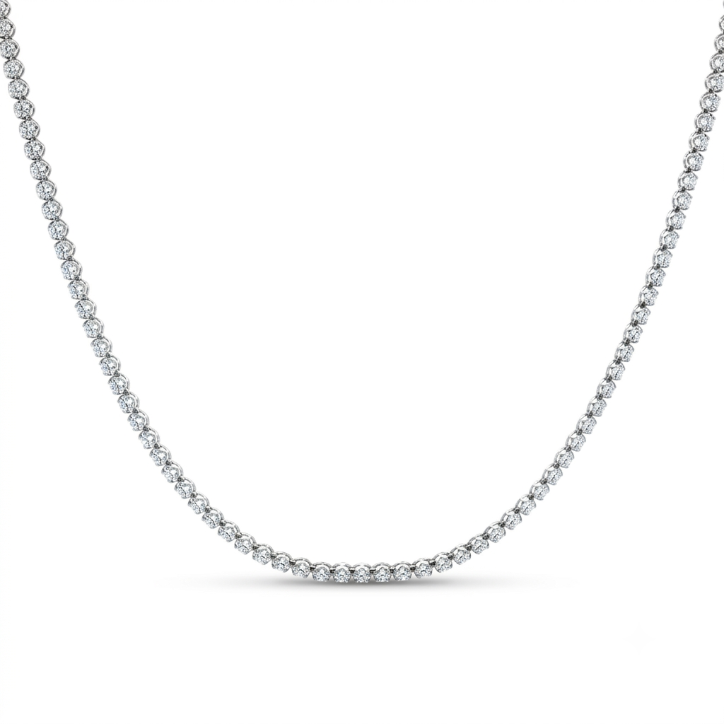 6 Carat Round Diamond Tennis Necklace