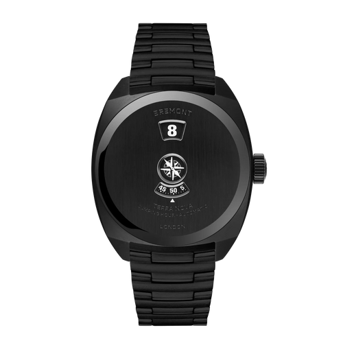Bremont Terra Nova Jumping Hour 38mm Black Closed-Case Design Dial Men's Watch TN38-JH-DLC-CC-B