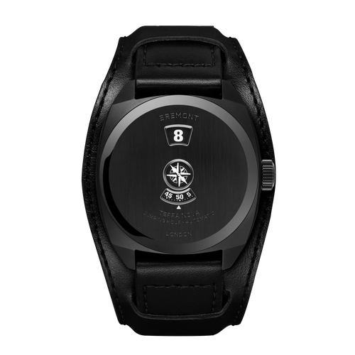 Bremont Terra Nova Jumping Hour 38mm Black Closed-Case Design Dial Men's Watch TN38-JH-DLC-CC-L-S