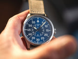 Laco Pilot Watches BASIC Aachen Blaue Stunde 39mm Blue Sunray Dial Men's Watch 862103.2
