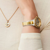 BERING Classic Polished/Brushed Silver/Gold 36mm White Dial Women's Watch 18936-710