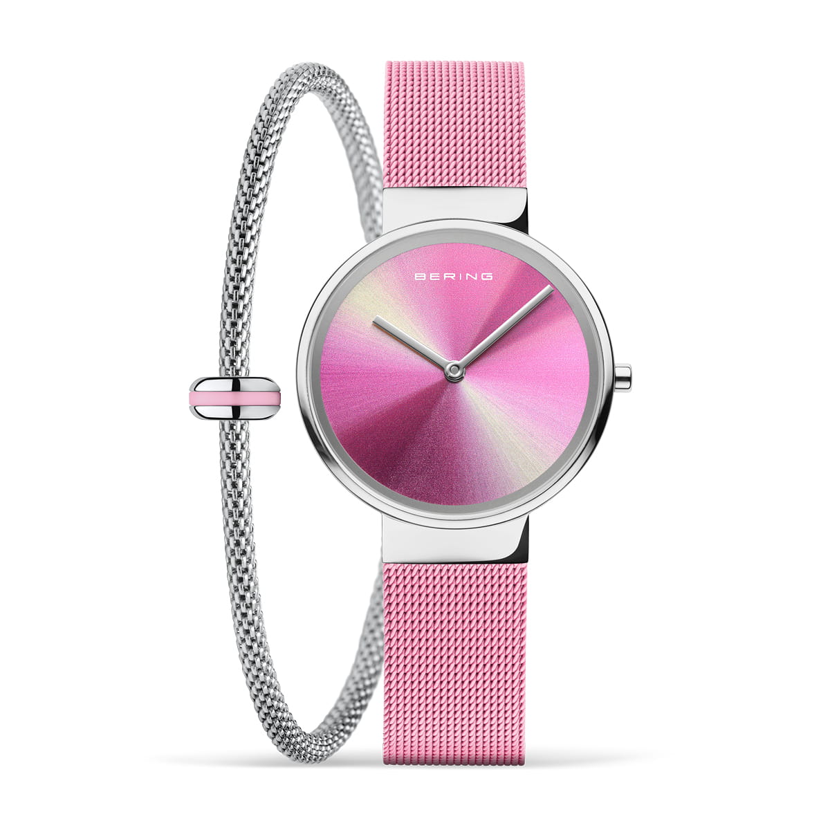 BERING Classic Polished Silver 31mm Multicolor Dial Women's Watch 19031-999-GWP