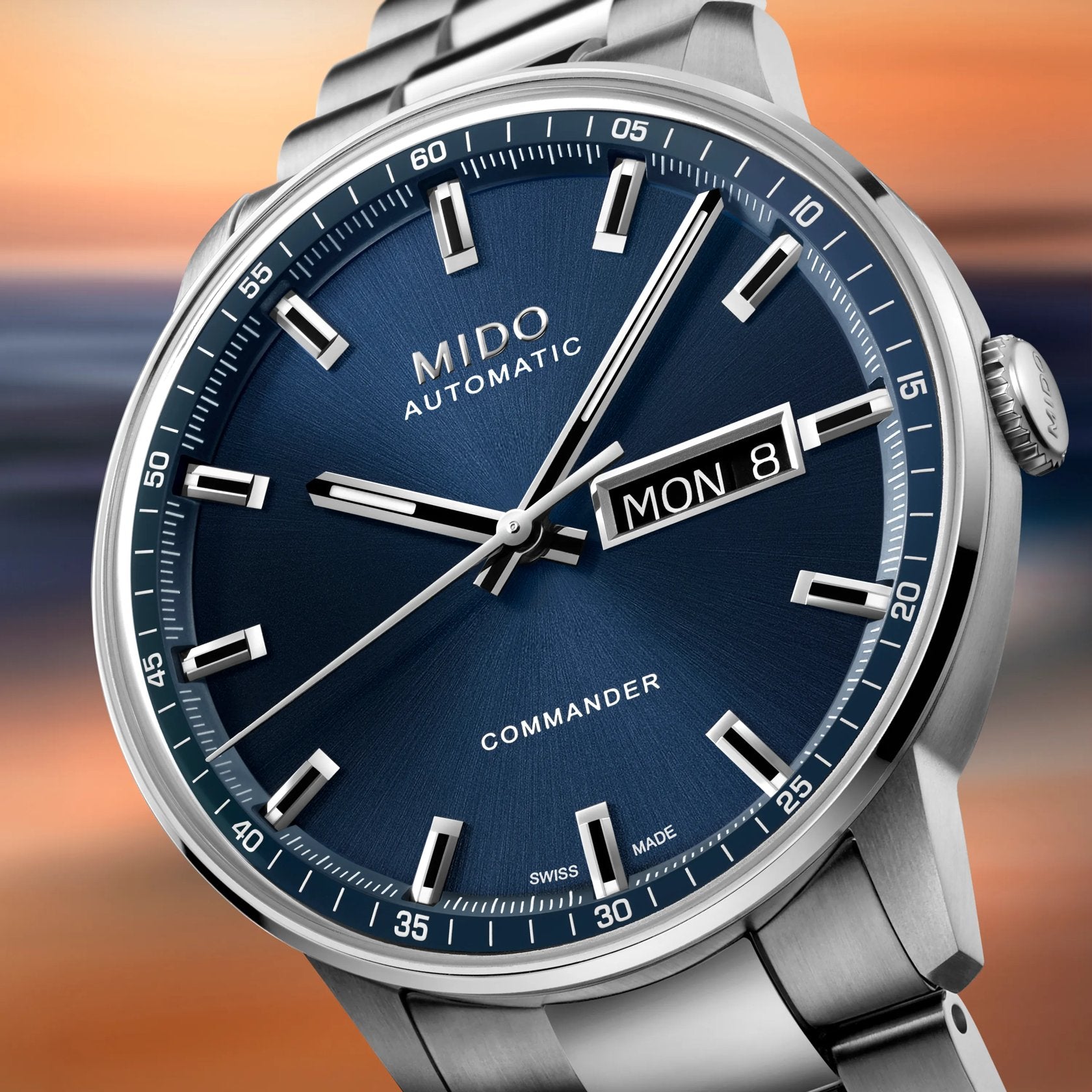 Mido Commander Datoday 40mm Blue Dial Men's Watch M0214301104100