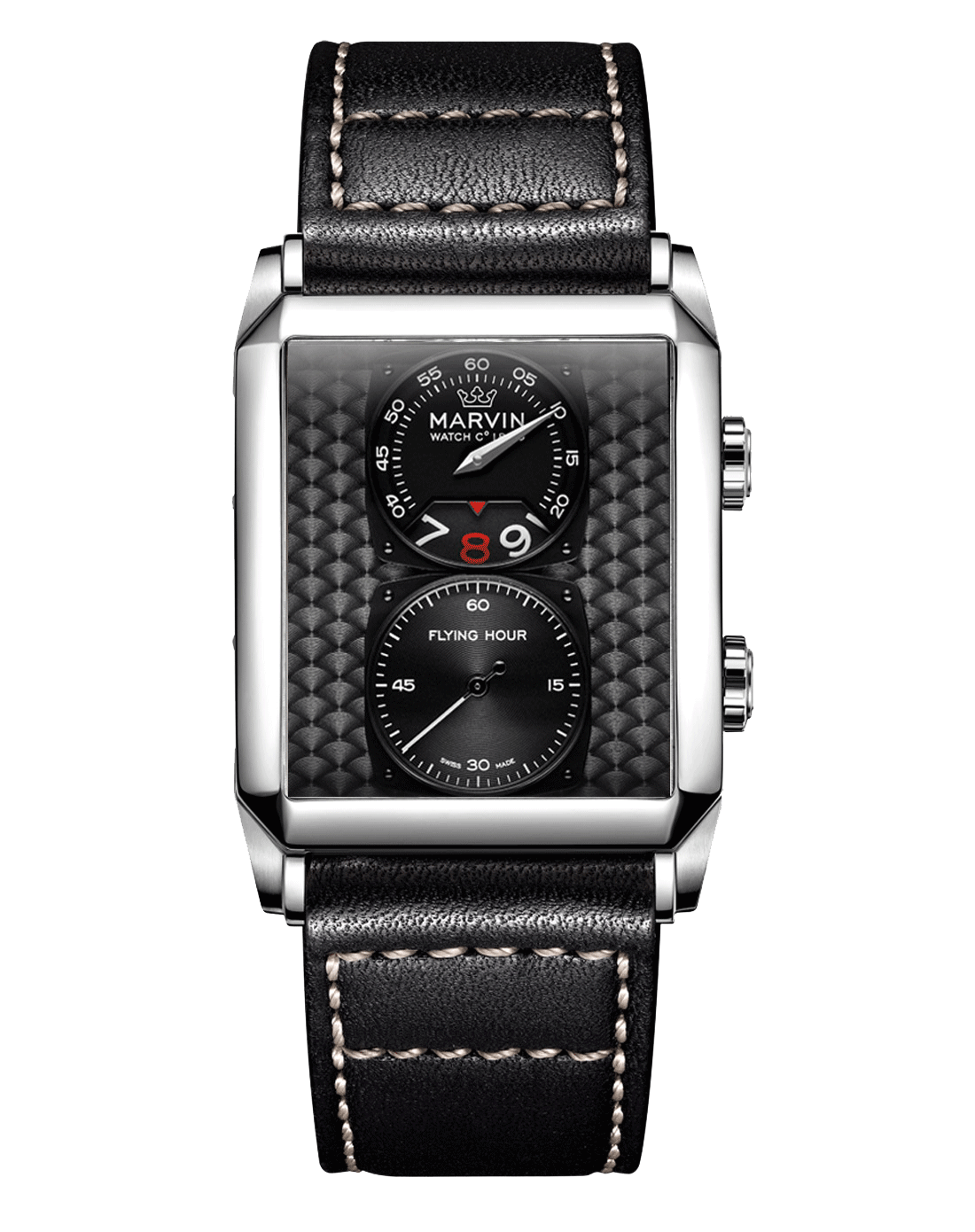 Marvin Malton Rectangular 50mm Black Dial Men's Watch M024.14.41.64