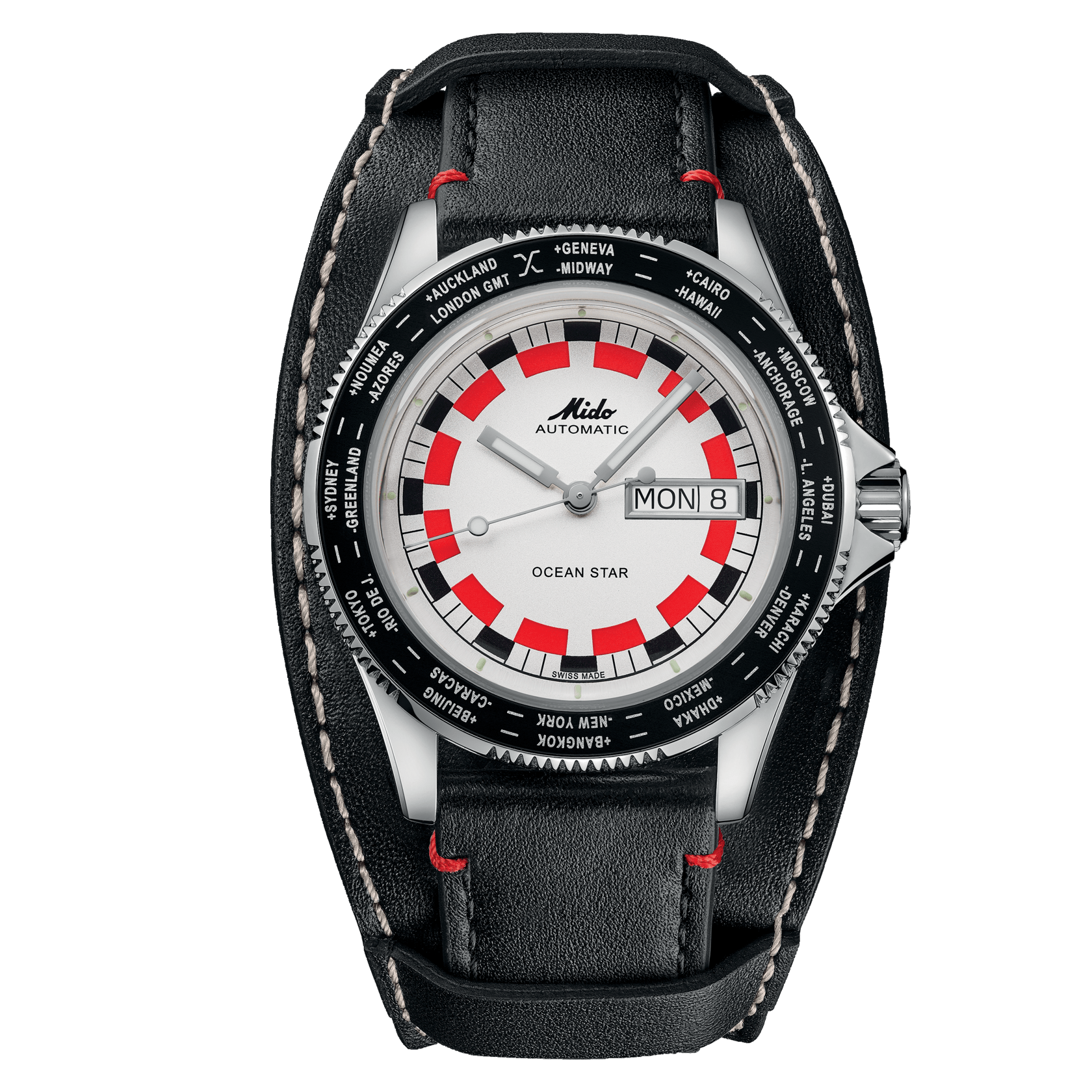 Mido Ocean Star Worldtimer 40.5mm Silver Dial Men's Watch M0268301603000