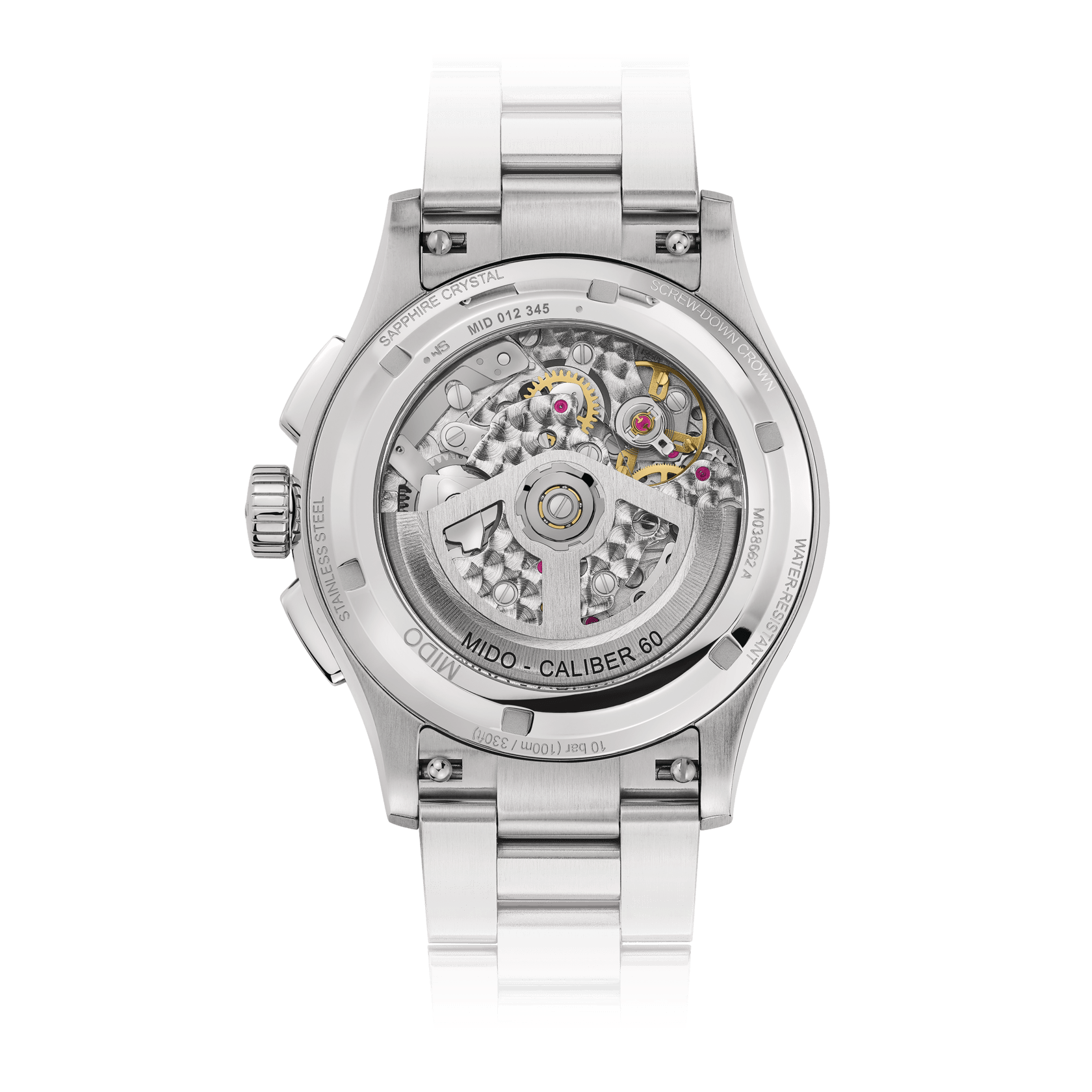 Mido Multifort Skeleton Chronograph 43mm Anthracite Dial Men's Watch M0386621106000