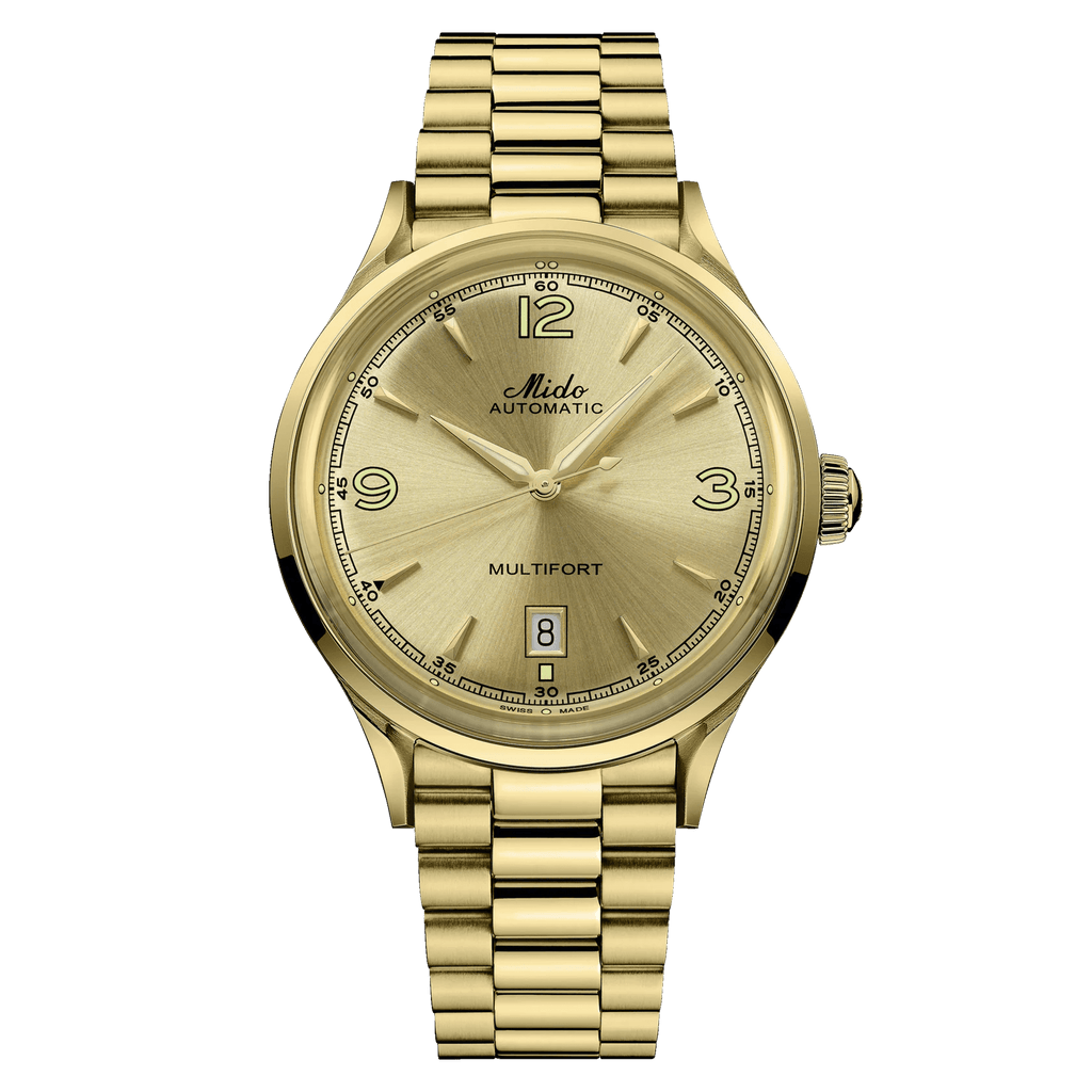 Mido Multifort Powerwind Yellow Gold Steel Men's Watch