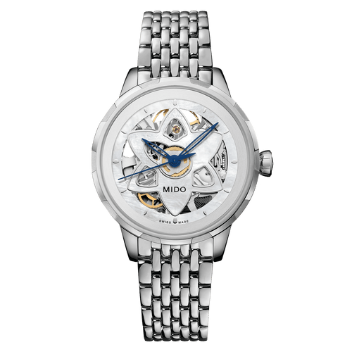 Mido Rainflower Blossom 34mm White Mother-of-Pearl Dial Women's Watch M0432361110100